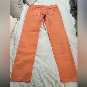 Vigoss Women's The Jagger Super skinny  Leg Orange Jeans